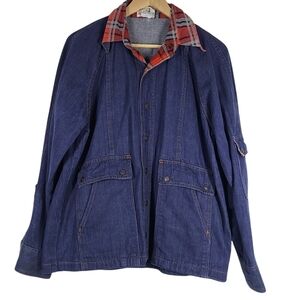 70's Ambassador Raw Denim Chore Jacket Large
